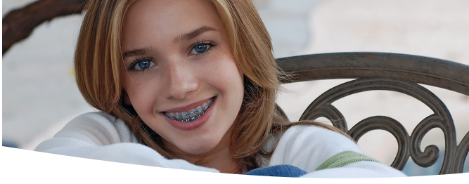 Teen with braces
