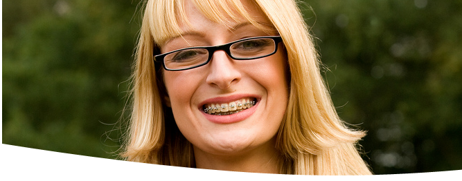 Woman with braces